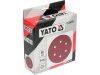 YATO YT-834584 Tépőzáras fíbertárcsa 150 mm / P100 6 lyukas (50 db/cs)