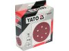 YATO YT-834587 Tépőzáras fíbertárcsa 150 mm / P180 6 lyukas (50 db/cs)
