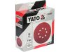 YATO YT-834597 Tépőzáras fíbertárcsa 150 mm / P180 8 lyukas (50 db/cs)