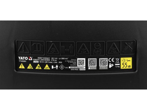 YATO YT-852091 Robot fűnyíró 500m2 területre