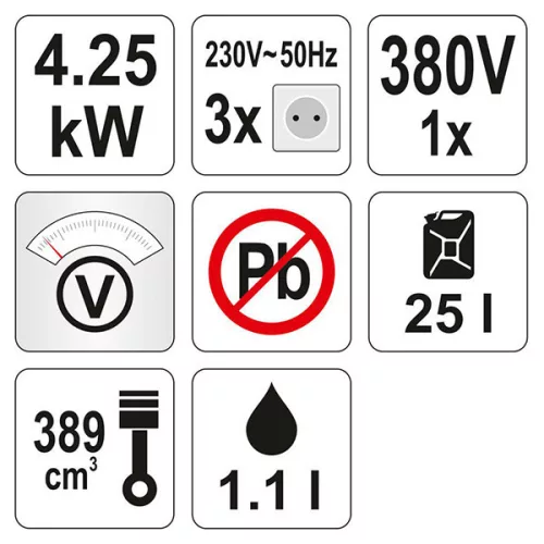 YATO YT-85460 Áramfejlesztő 5500 W 389 cm3
