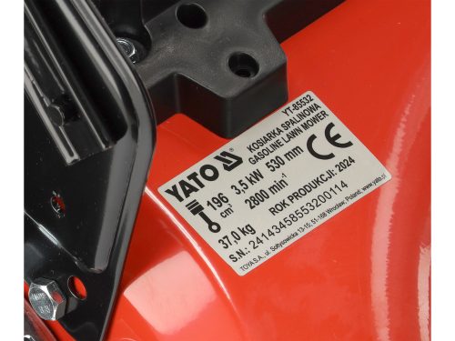 YATO YT-85533 Önjáró benzines fűnyíró 530 mm elektromos gyújtáskapcsolóval