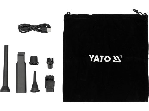 YATO YT-85687 Autós porszívó fúvó funkcióval 7,4V 2 x 2 Ah akkuval