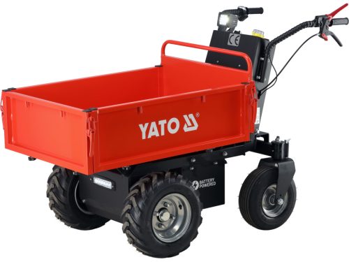 YATO YT-86120 Akkumulátoros gyalogos kíséretű bilenthető platós dömper 1000W 500kg 48V 32Ah
