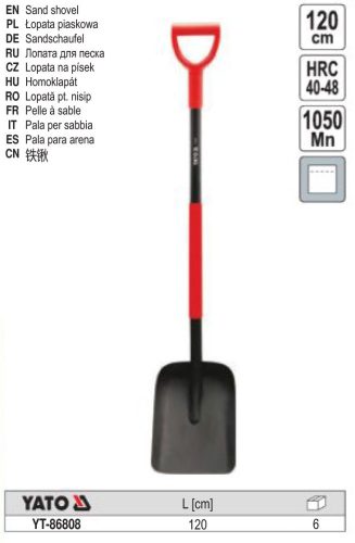 YATO YT-86808 Lapát nyéllel 1200 mm