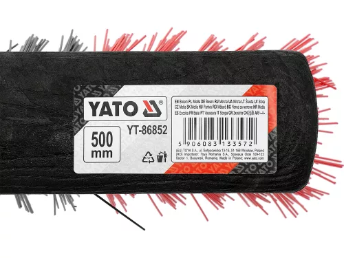 YATO YT-86852 Kültéri seprű 500 mm széles fejjel, 1400mm hosszú nyéllel