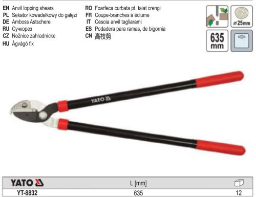 YATO YT-8832 Ágvágó 635 mm/ 25 mm