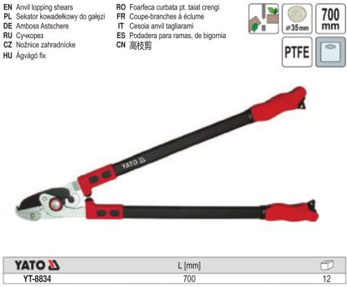 YATO YT-8834 Ágvágó teflon rávágó 700mm