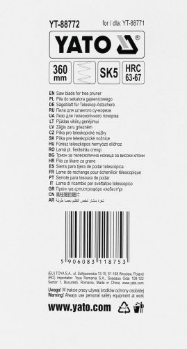 YATO YT-88772 Csere fűrészpenge YT-88771 - hez
