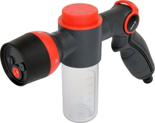 YATO YT-89512 4 funkciós műanyag öntözőpisztoly adagolótartályal