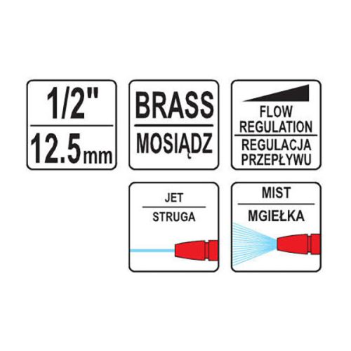 YATO YT-8967 Öntöző pisztoly állítható sugarú