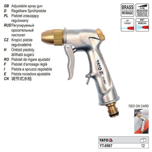YATO YT-8967 Öntöző pisztoly állítható sugarú