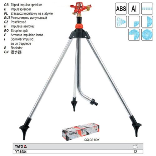 YATO YT-8984 Állványos impulzus locsoló 6 funkció