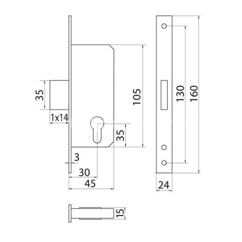 CVL reteszzár 30/24